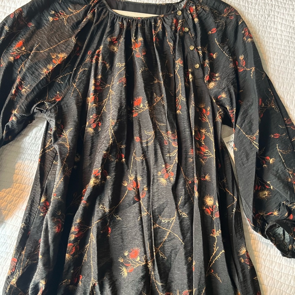 Treasure & Bond Black Floral Mini Dress